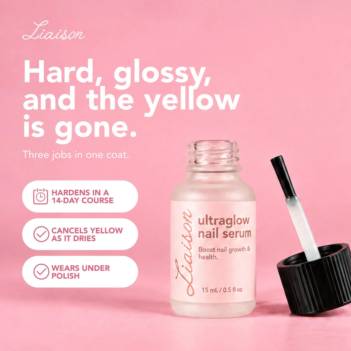 UltraGlow Nail Tint Base Coat + Hardener (Standard)